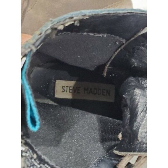 STEVE MADDEN RAWLINGS BOOTS COLOR GRAY LEATHER UPPER SIZE 6M - Picture 6 of 9